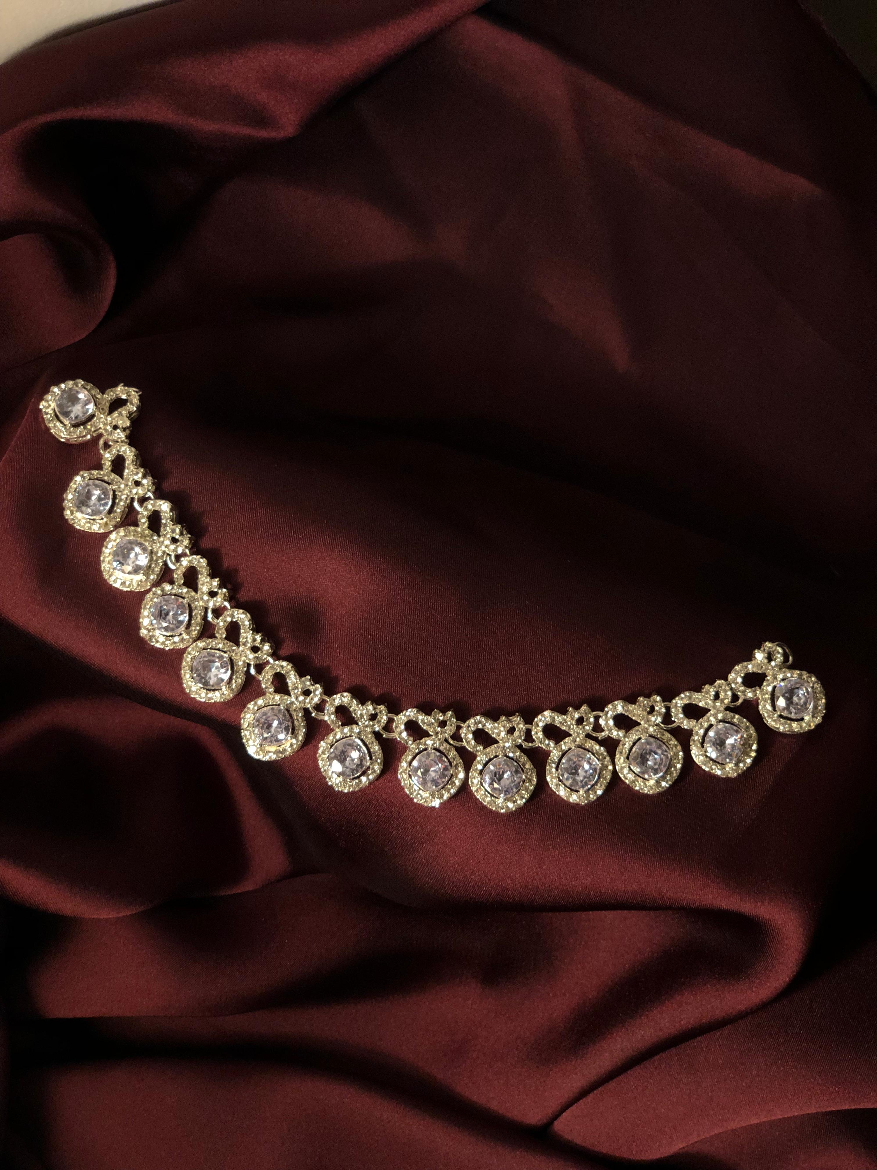 Silver Crystal Necklace